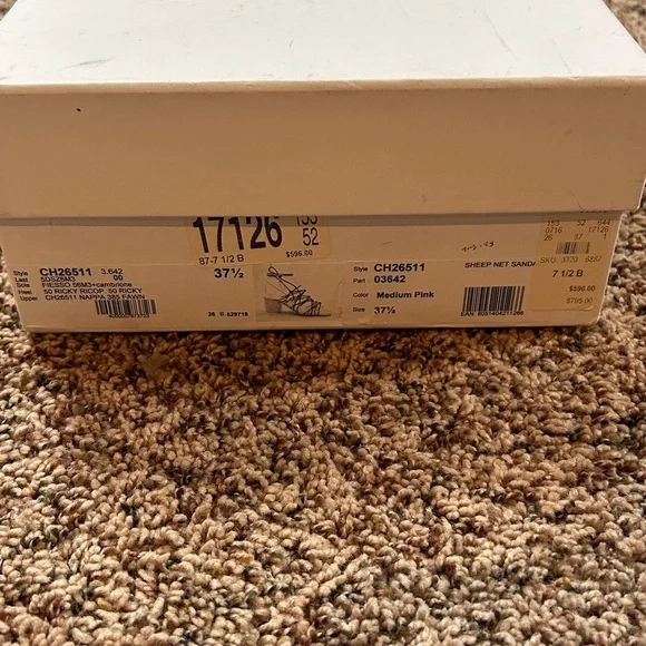 Chloe Ricky block heeled Strappy Sandals 7.5 Medium Pink / Taupe. EUC. - Picture 7 of 7